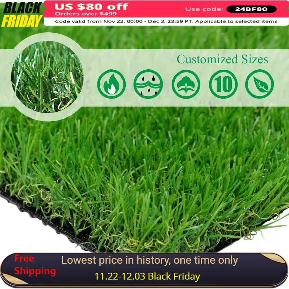 

Artificial Grass ,Indoor Outdoor Garden Lawn Landscape Synthetic Mat-Thick Fake Grass,Customizable lawn,Artificial Lawn
