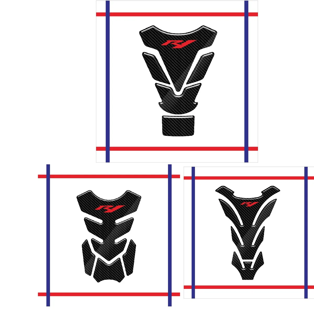 

For YAMAHA R1 R1M YZF-R1 Tank Pad Protector Sticker 3D Carbon Look