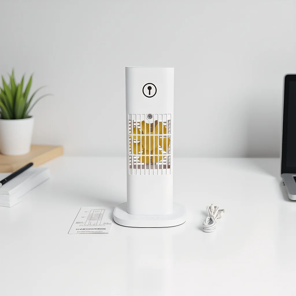 

Портативный USB-вентилятор-охладитель воздуха 3-в-1 с функцией увлажнения для дома, офиса и путешествий