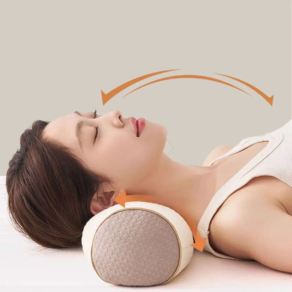 Cylindrical Buckwheat Pillows Breathable Help Sleep Cervical Vertebra Pillow Anti-arch Neck Pain Relief
