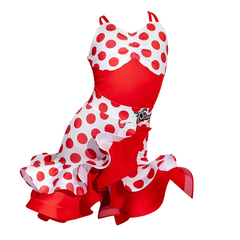 

Индивидуальный костюм для латинских танцев, усовершенствованная тренировочная одежда для девочек, профессиональное детское платье для соревнований 라 nne스 nke용 드레스