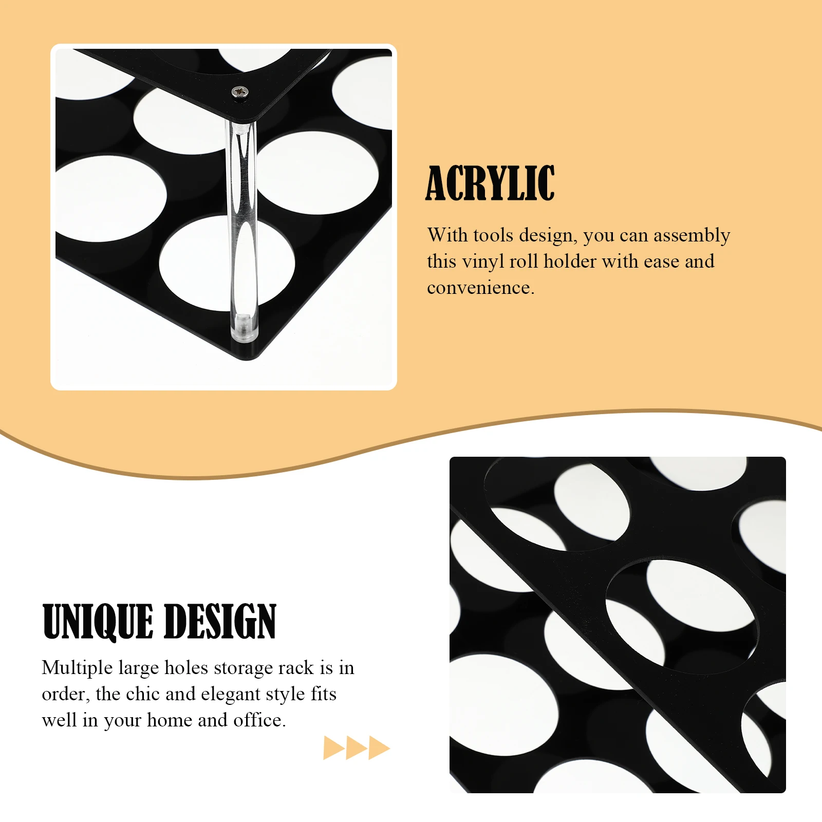 1 مجموعة 1 مجموعة الفينيل تخزين الرف الاكريليك لفة الفينيل حامل سميكة دائم المنظم لفات الورق الصدأ واقية خفيفة الوزن الرف