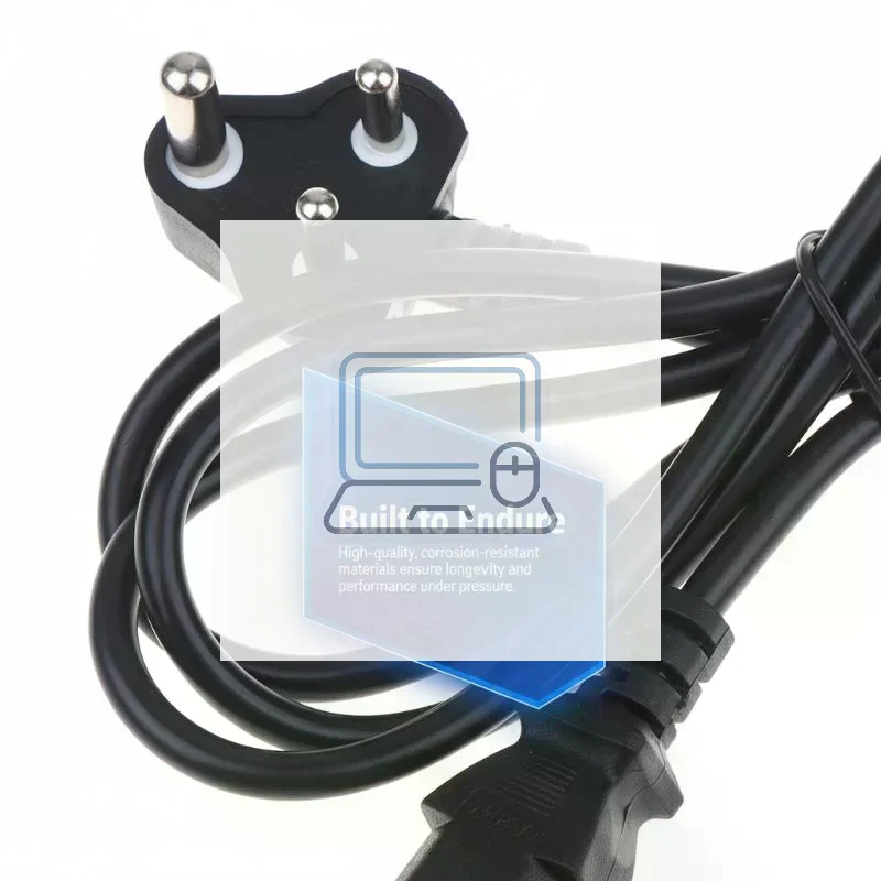 India Standard Power Cable 250V 10A Type D Plug to IEC320 C13 Certified Safety Power Extension for Laboratory and School