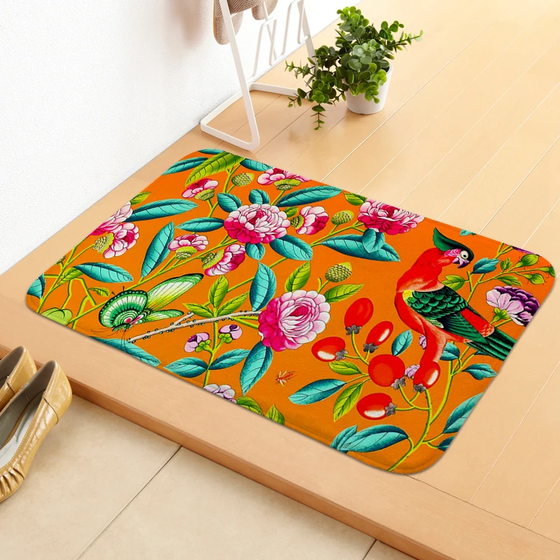 Brid Bathmat Living Room Floor Carpets Anti Slip Funny Doormat Entrance Door Useful Things for Home Toilet Foot Mat Bedroom Rug