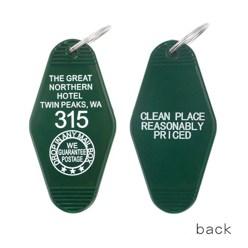 THE GREAT NORTHERN HOTEL TWIN PEAKS 315 KeyChain Keyring Tag Key Chains TV Show The Office Fans Funny Accessory