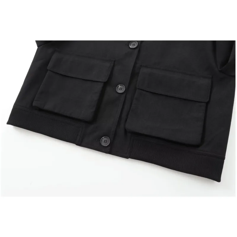 여성용 부드러운 가을 O넥 포켓 롱 슬리브 숏 재킷, 긴 소매 캐주얼 여성 코트, 여성용 시크 탑