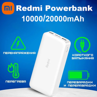 Xiaomi Redmi Power Bank 20000mAh USB Type CFast Charging Portable External Battery Mi 10000mAh Qucik Charger for iPhone Samsung