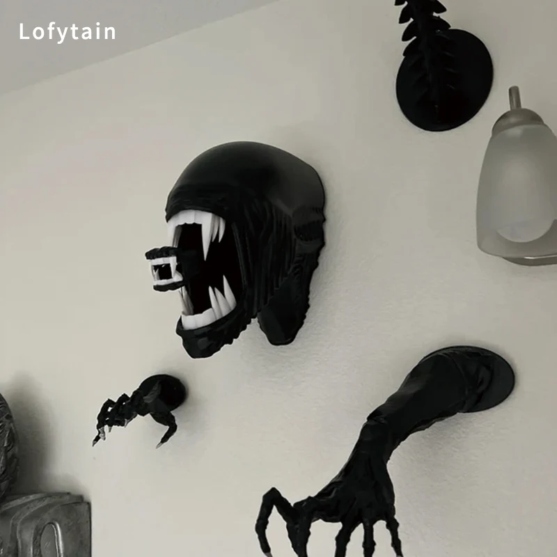 Lofytain Alien Xenomoprh Wall Art scultura statua Horror Alien Predator Sci-Fi Monster animals decorazione regali di Halloween puntelli