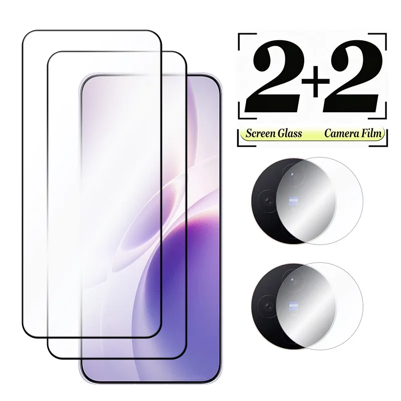 

4-IN-1 For VIVO X300S Glass Screen Protector High-Clarity Bright Crystal Front Film + X300S Soft back Lens film