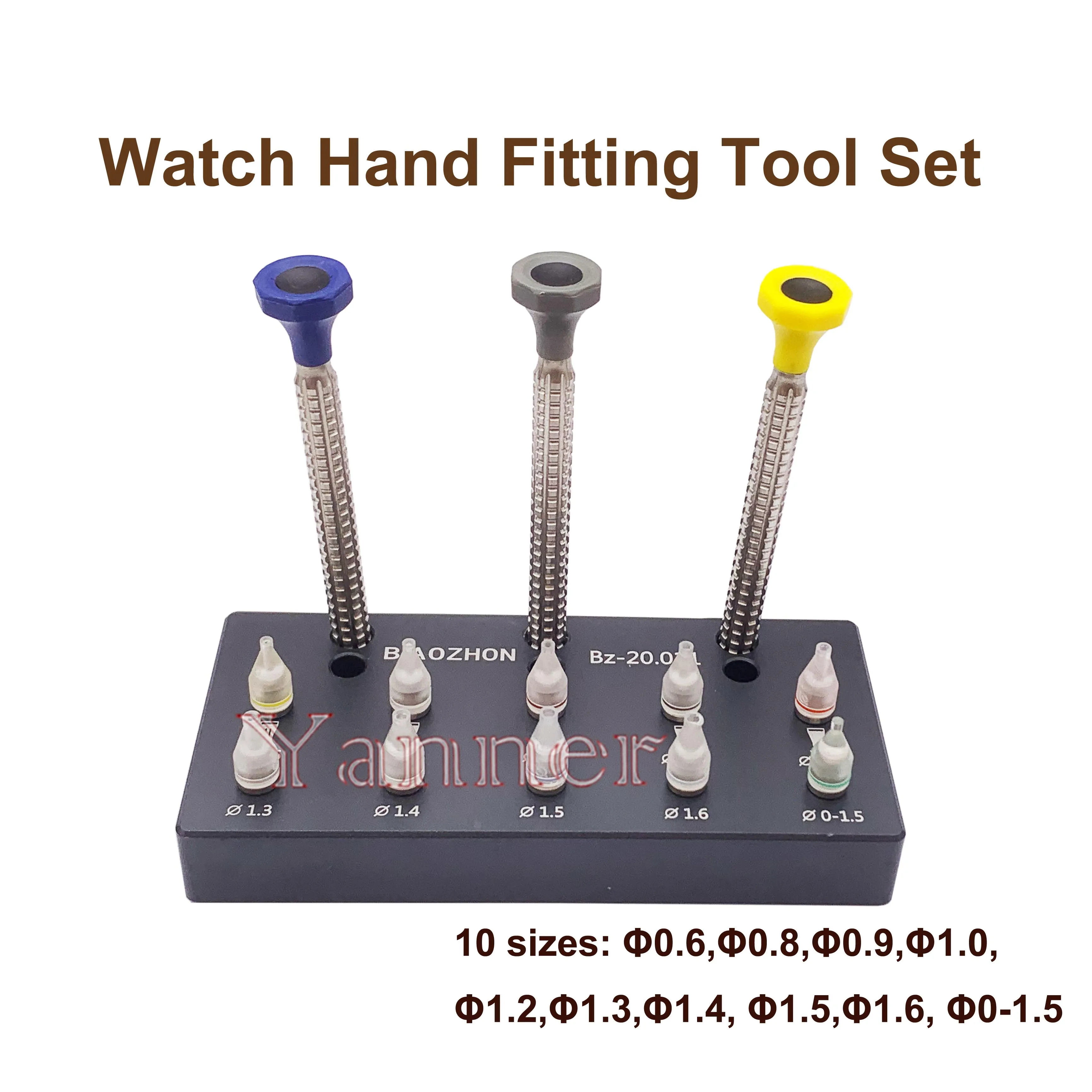 14-Piece Swiss Grade Watch Hand Installation Tool Kit With Interchangeable Tips, Professional Watch Hand Pushers for Watchmakers