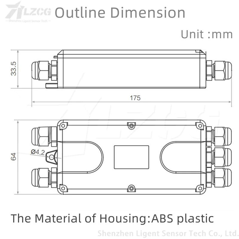 4 Load Cell Force Measuring Instrument with 4 Input 1 Output Junction Box Measures Combined Force Resultant Weighing Batching