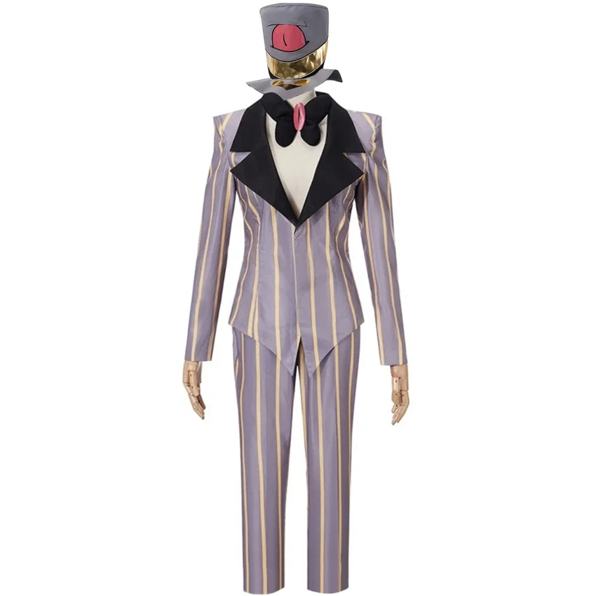 Hazbin Hotel Sir Pentious con cappello Costume uniforme Cosplay festa di Halloween natale su misura di qualsiasi dimensione