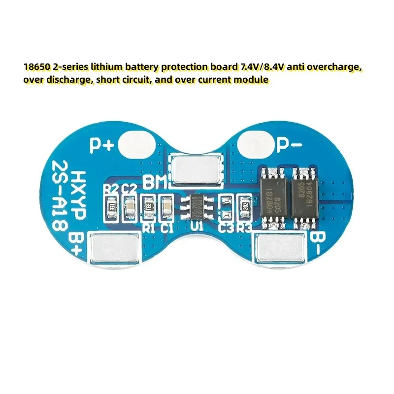 18650 2-series lithium battery protection board 7.4V/8.4V anti overcharge, over discharge, short circuit, and over current modul