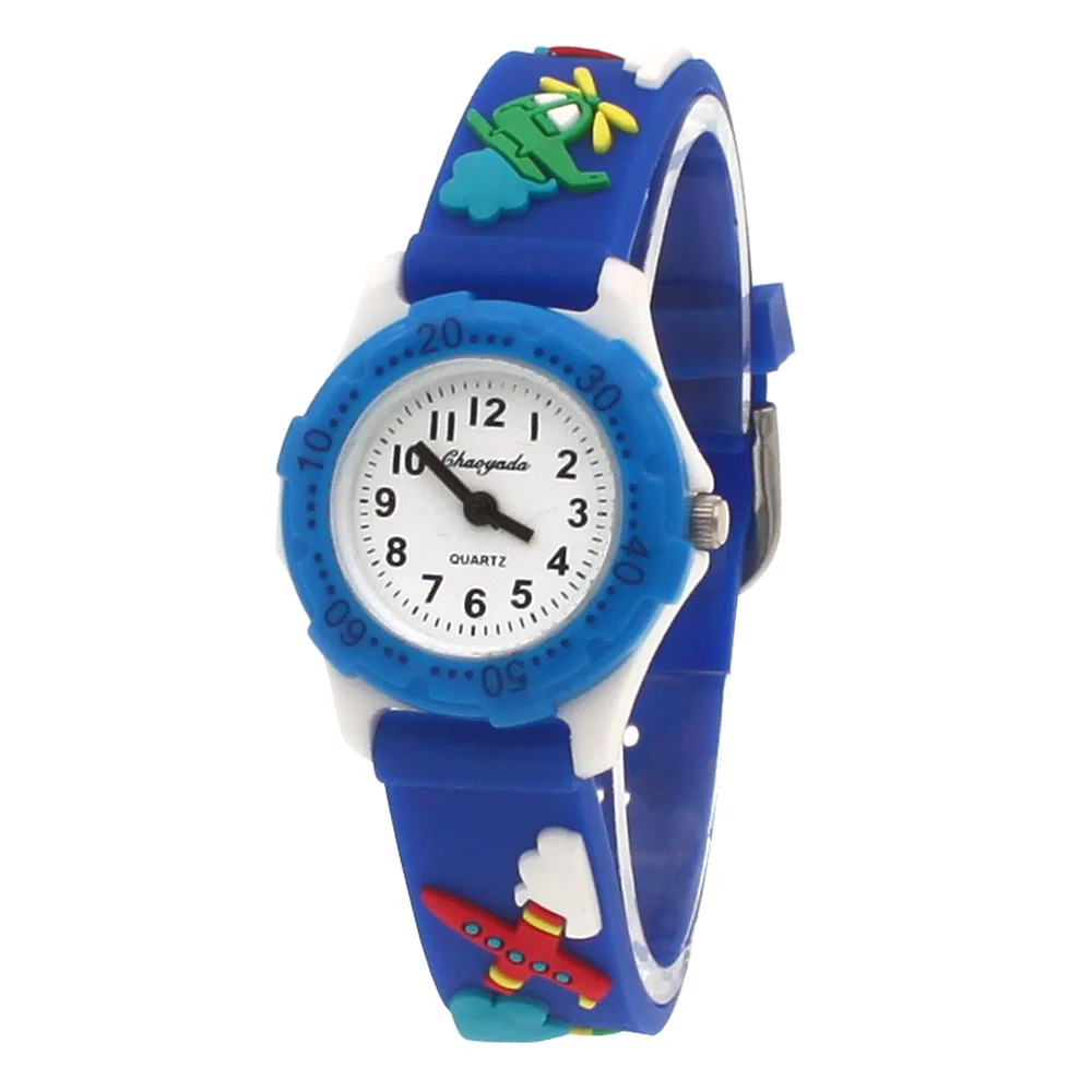 New Fashion children boys girls cartoon quartz watches kids students 3D strap sports watches for birthday gifts learn time watch