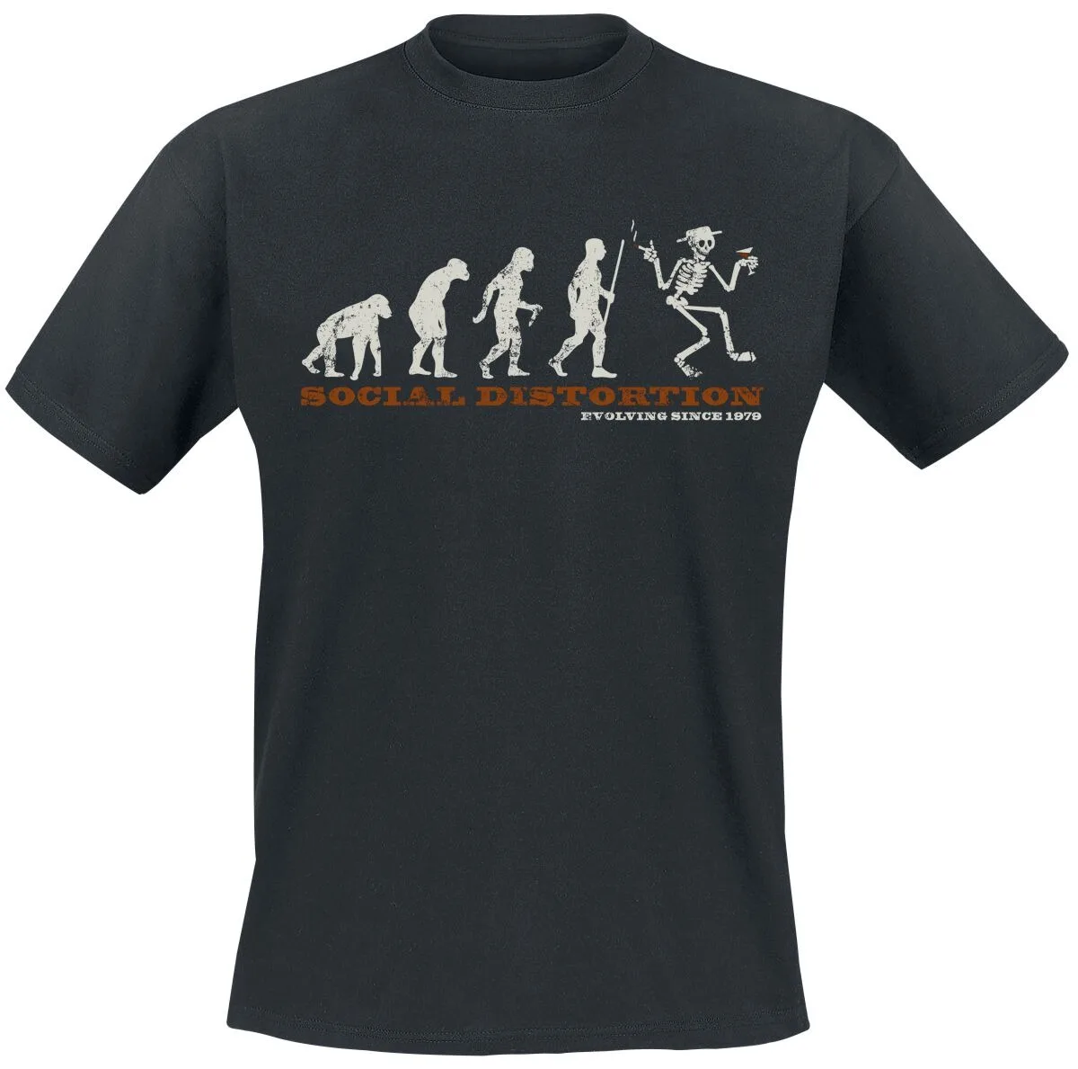 Social Distortion Vintage Evolution Graphic T-shirt Men Women Street Punk Tee