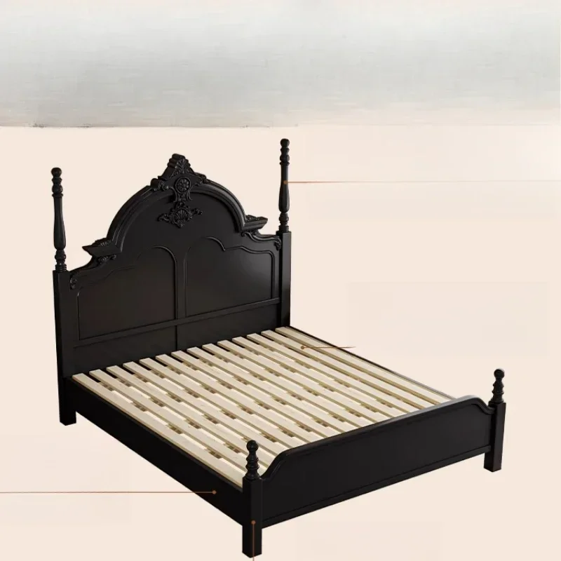 Fashionable Relax Wood Muebles Furniture Nordic Aesthetics Bed Frame King Double European Cheap Lazy Designer Bed Comfortable