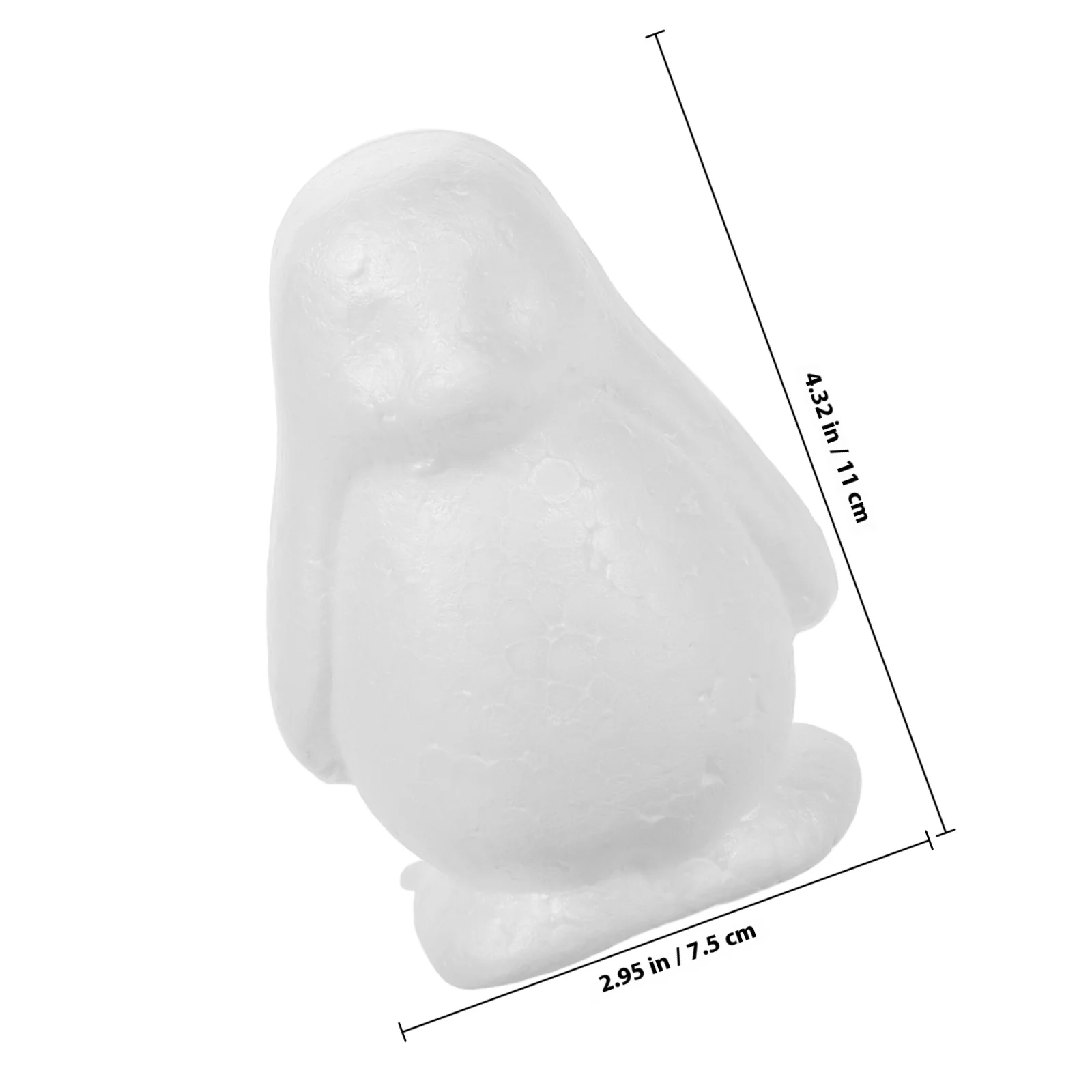 Kit de Artesanato com 10 Peças de Embriões de Animais de Espuma em Branco, Formato de Pinguim, para Pintura, Decoração, Desenvolvimento da Criatividade Infantil e Atividades em Sala de Aula