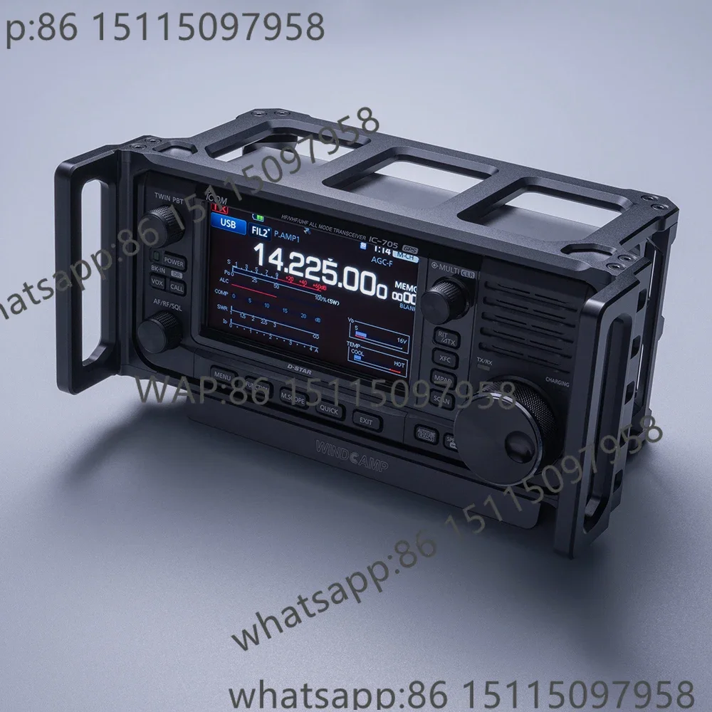 WINDCAMP IC-705 Case Carry Cage Radio Protector Case For  IC-705 IC-905 CNC Mounting Bracket