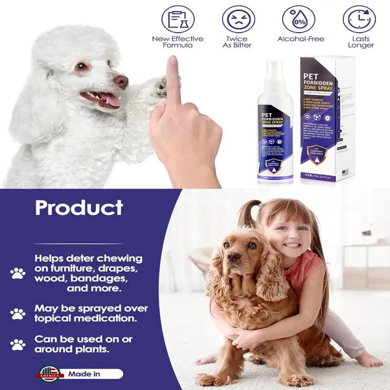 Pet Calming Spray For Cat 175ml Calming Solution Scratch Prevention Safe Quickly Soothes Plant-Based Formula Easy Application