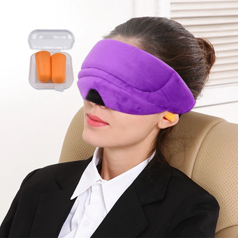 Maschera per il sonno 3D Maschera per gli occhi per dormire naturale Visiera Benda per gli occhi da viaggio Morbida portatile Donna Uomo Benda per