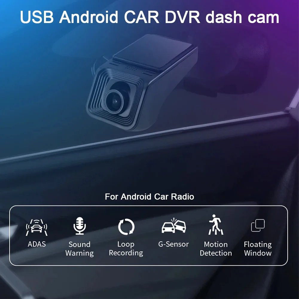 USB ADAS Car DVR Dash Cam  Full HD 1080P Dash Cam Camera Night Version For Android Radio Player Navigation System