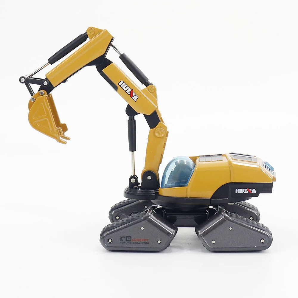 Huina Toys 1:50 Metal Alloy Static Simulation Building Model Car Children'S Engineering Car Toy Excavator Bulldozer Male Gift