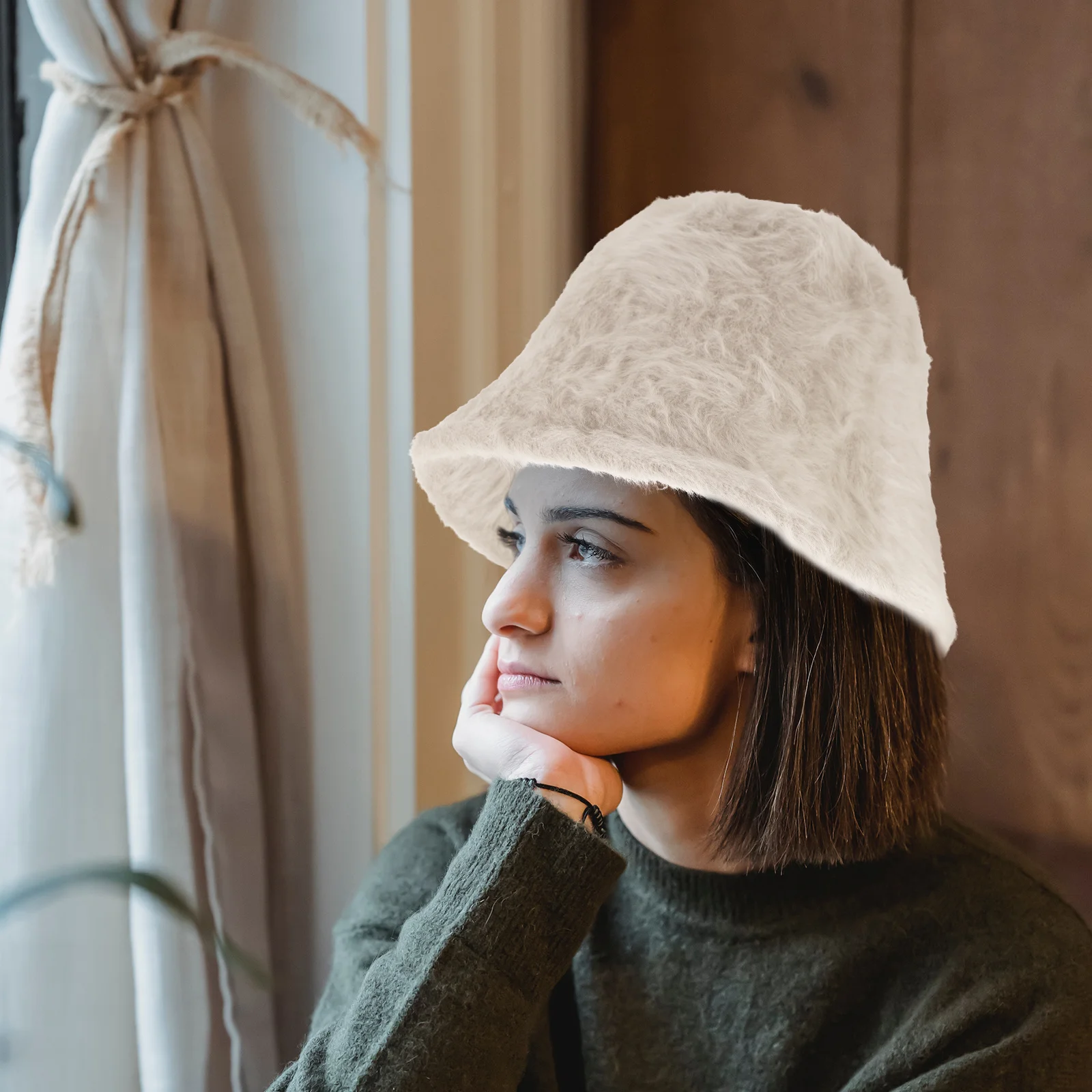 

Warm Bucket Hat For Women Winter Fisherman Hat Soft Knit Cap Stylish Cold Weather Beanie Outdoor Snow Travel Daily Wear