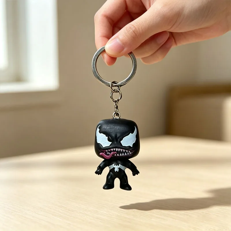 Superhero Mini Figure Key Ring, Anime Character Pendant Keychain Backpack Hanging Ornament Birthday Surprise Gift For Collectors - view 3