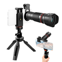 40X Zoom Lens with Tripod Phone Telephoto Lens Phone Telescope Phone Camera Lens for Hiking Camping Wildlife Observation Moon