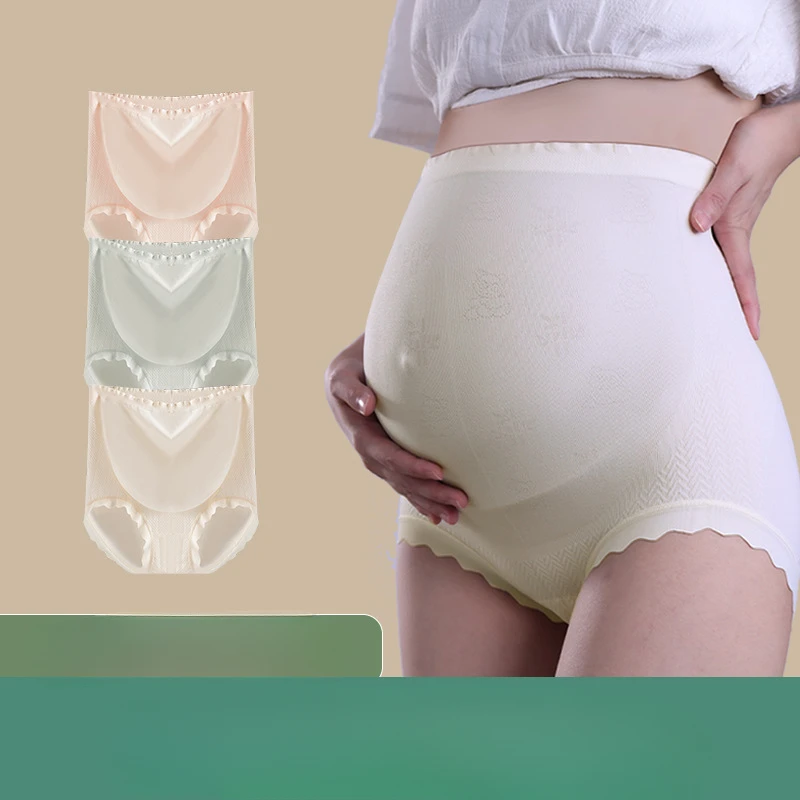 

Cotton Pregnancy Women Pants Maternity Intimates Oversized Thin Belly Underpants Solid High Waist Underwear For Pregnant Women