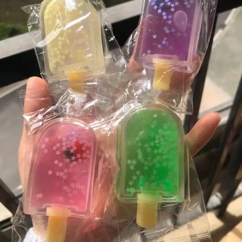 2025 Mochi Taba Squishy Glitter Popsicle Stick Fluffy Ice Cream Fidget Kids Stress Relief Vent Toys Toy Candy Pudding Gift