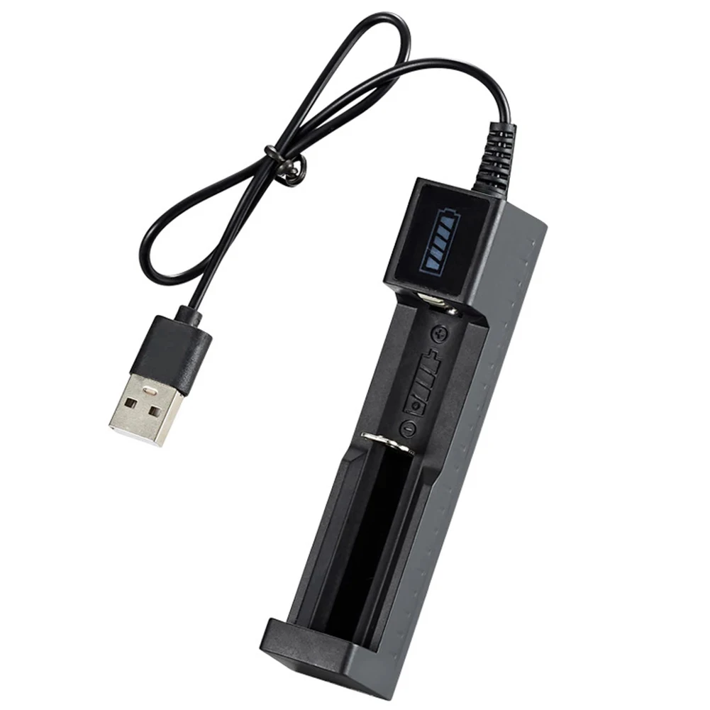 USB 스마트 배터리 충전기, LED 디스플레이 고속 충전기, 14500 18500 26650, 3.7V 충전식 리튬 배터리 전동 공구, 1 슬롯