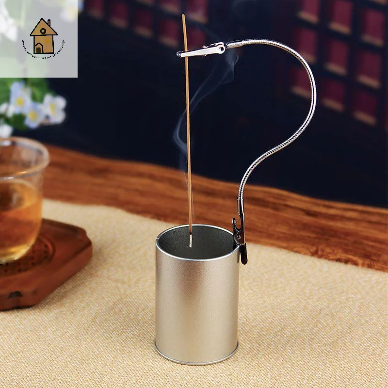 

Portable Vertical Incense Bracket Stainless Steel Anti-tilt Double Ends Alligator Clips Adjusted Incense Clip