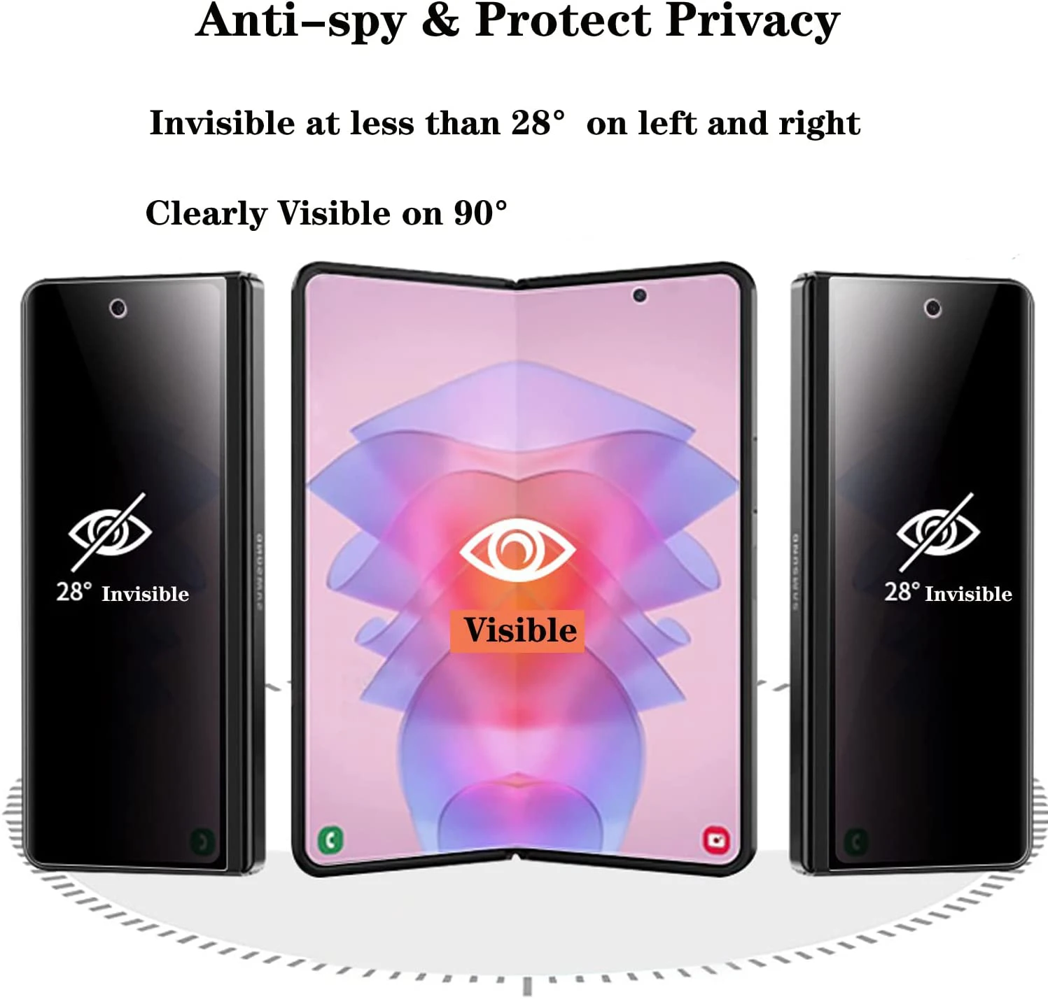 For Samsung Galaxy Z Fold Flip 4/3 5G Anti-Peeping Hydrogel Film Front & Back Screen Privacy Protector Scratch-proof Cover