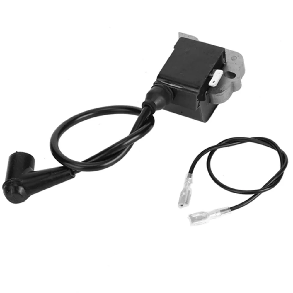 Durable Black Chainsaw Ignition Coil With Wire Compact Engine Ignition Coil High Voltage Output Metal Outdoor Power Equipment