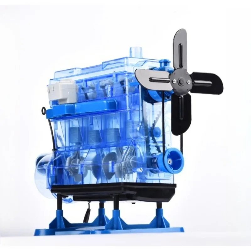 Conjunto de modelos de ensamblaje de motor, motor de coche, modelo de motor de combustión interna, rompecabezas de experimento científico, herramienta de enseñanza de juguete eléctrico