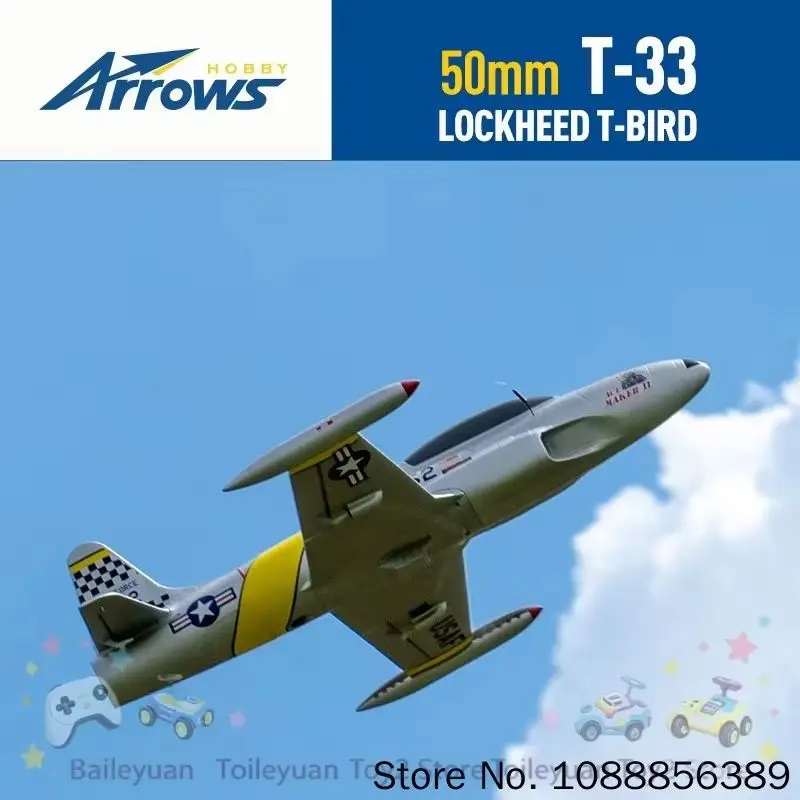 In Stock Blue T-33 50mm PNP Radio Control Model Hobby Aircraft Park Flyer EPO Foam RC Jet Plane Collectible Hobby Display Toy