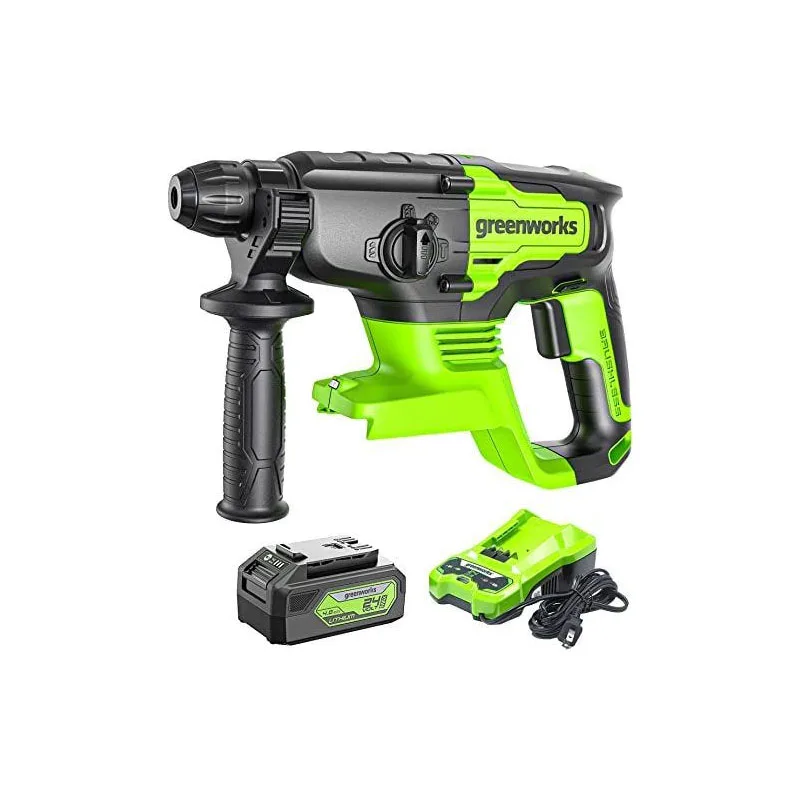 Greenworks G24HD Brushless Motor ROTARY HAMMER 24V SDS-PLUS  4-mode r for drill, hammer, hammer drill ,  chisel