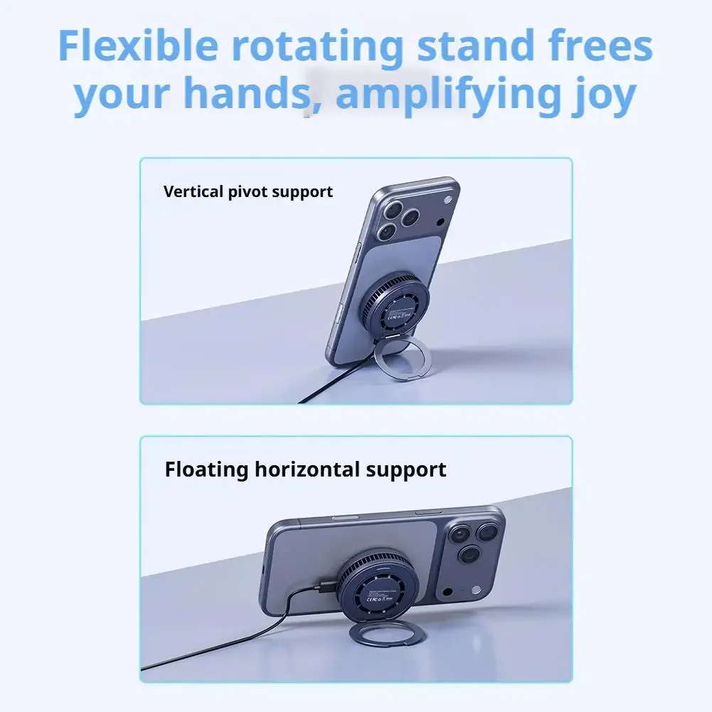 25W Magnetic Wireless Charger Phone Cooler Active Refrigeration Radiator Magnet Fast Charging Stand For iPhone Xiaomi