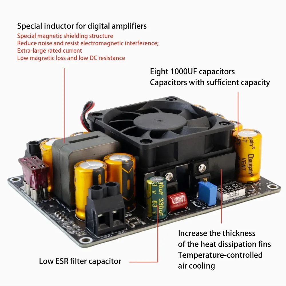 Boost Step Up Power Supply Module 500W 11-27V Input to 24-50V Adjustable Output Voltage Display High Efficiency 92-95% Converter