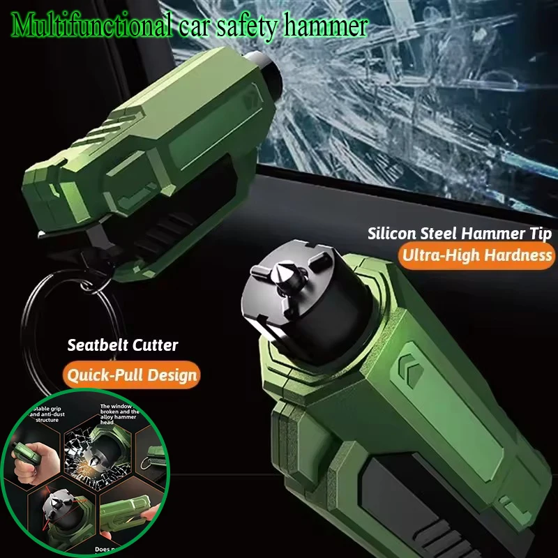 Car Safety Hammer Mini Car with A Multi-functional Escape Hammer To Break The Glass Rescue Hammer Car Window One Second