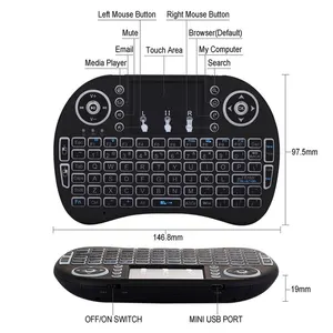 I8 mini wireless keyboard, bottom light, 2.4g, air mouse, remote control, touchaable, for smart, android, tv box, desktop, pc 12 Main Sales Mouse and Keyboard - №12
