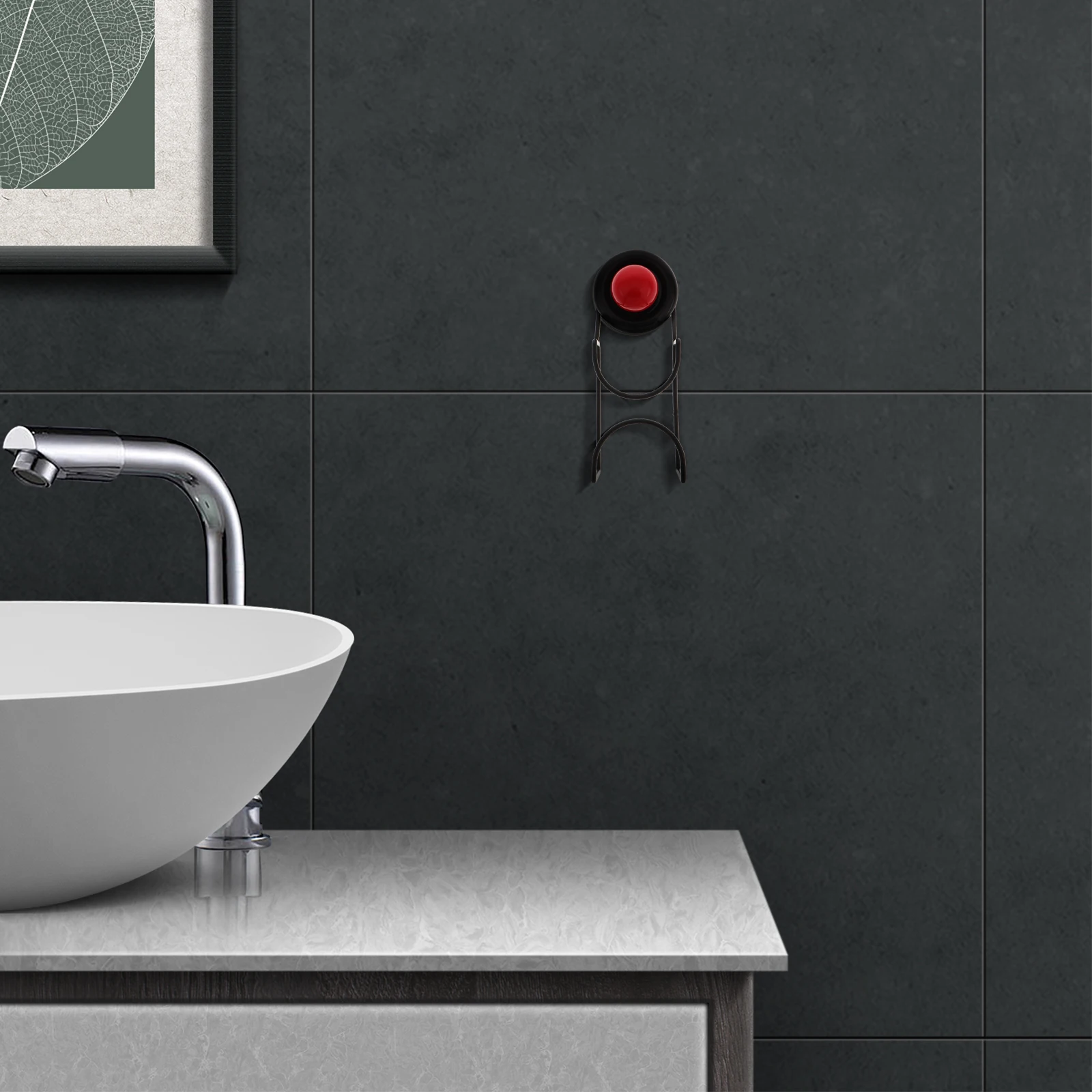 

2 Pcs Bathroom Washbasin Hook No Drill Hooks Hanger Storage Rack Wall Metal Towel