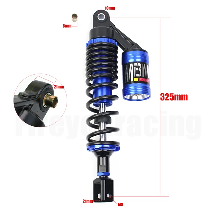 Universal 325mm Motorcycle Hydraulic Gas Air Shock Absorber Rear Suspension For Yamaha Moto Scooter ATV Quad BWS MAX Aerox