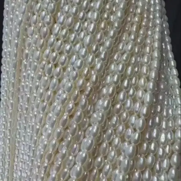 High Quality Natural Freshwater Pearl Punch Loose White Purple Bead  for DIY Elegant Necklace Bracelet Jewelry Making