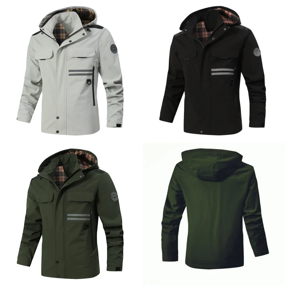 

Windbreaker Jacket Men's Windbreaker Jacket Casual Outdoor Coat for Men and Teenagers Medium Long Style