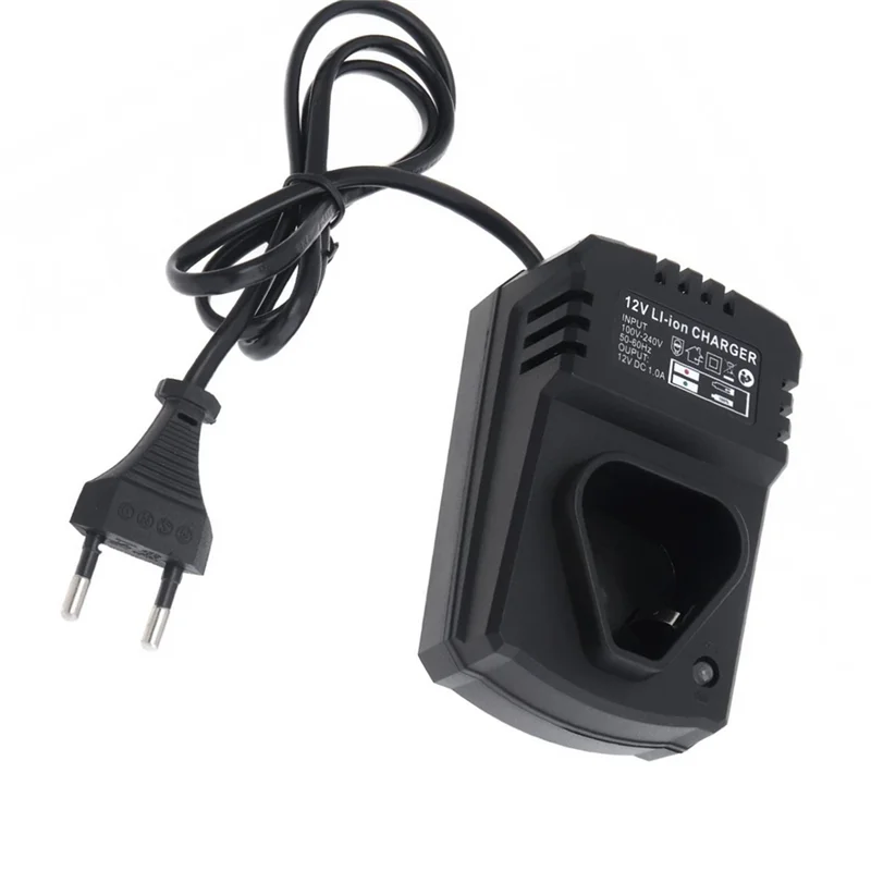 Broca Elétrica Carregador De Bateria De Lítio, Ficha UE, 12V Li-Ion Carregador 110-240V, para Broca De Lítio e Chave Elétrica