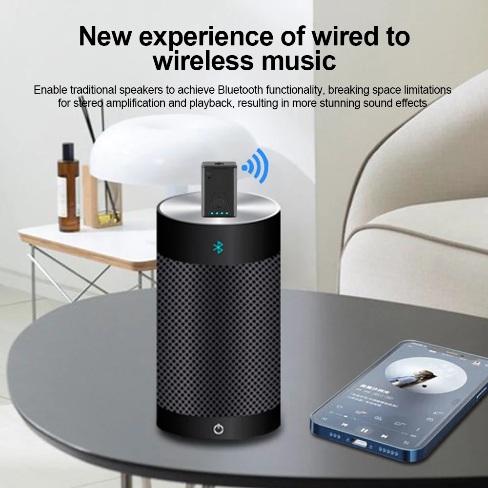 บลูทูธ 5.4 ตัวรับสัญญาณไร้สายอะแดปเตอร์เสียงเพลง 3.5 มม.AUX USB Bluetooth Audio Receiver สําหรับแล็ปท็อปวิทยุสเตอริโอเพลงรถยนต์