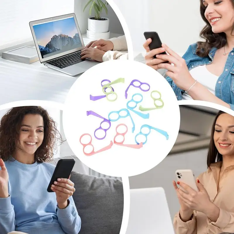 Cell Phone Finger Holder Grip Small Desktop Phone Mount Set Of 10 Cell Phone Stand Holder Desktop Mobile Phone Mount Handheld