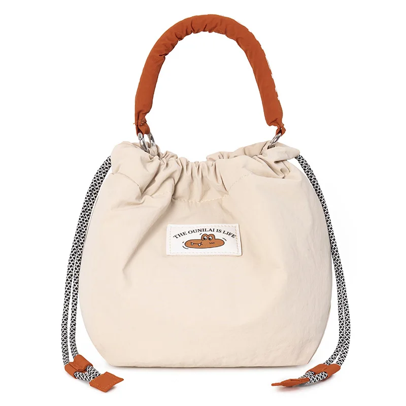 Japanese Style Shoulder Camera Bag Women Crossbody Handbag Drawstring Bucket Bag Photography Pouch